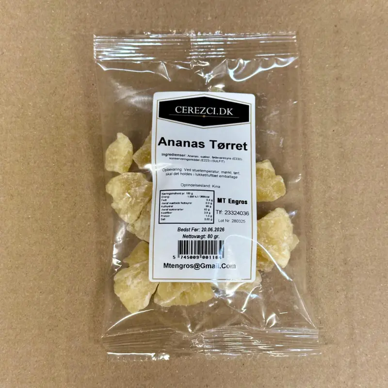 Getrocknete Ananas, 80g