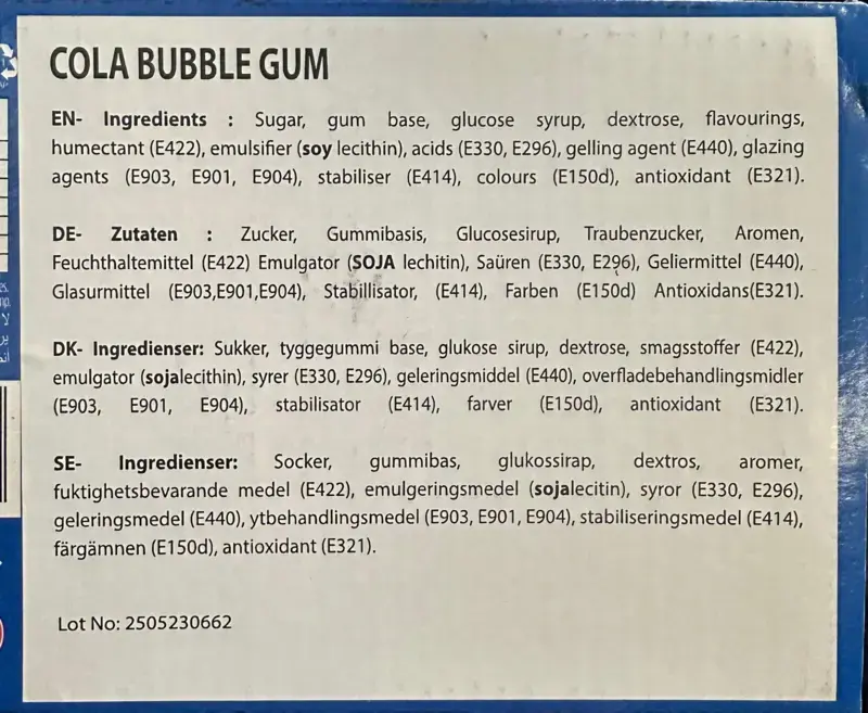 Cola Bubble Gum 1st