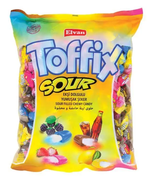 Sour Pulver Fyldt Soft Candy Toffix (800 gr)