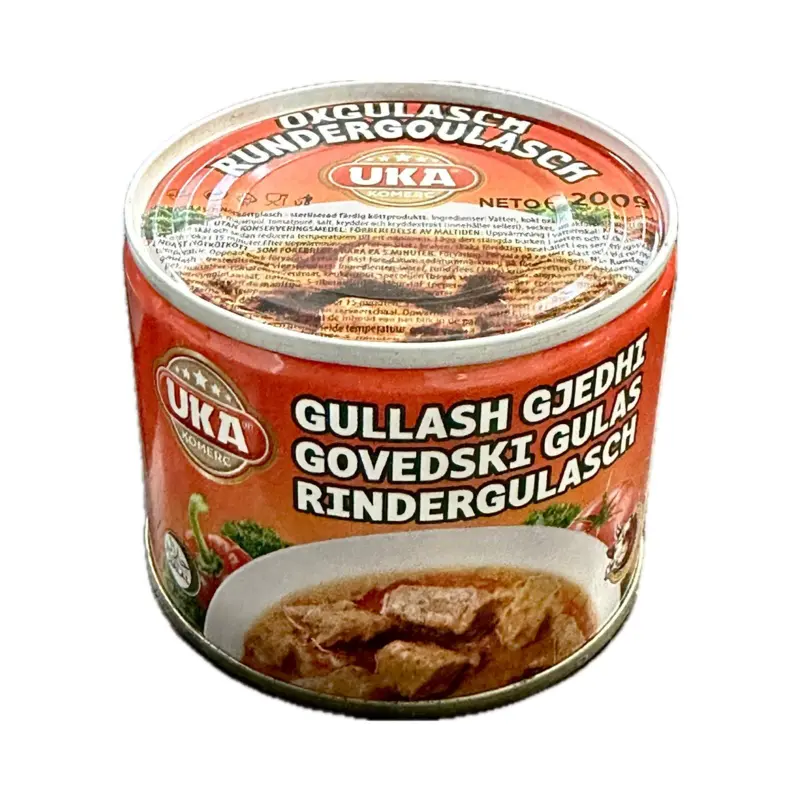 Oksegullasch på dåse, 200g