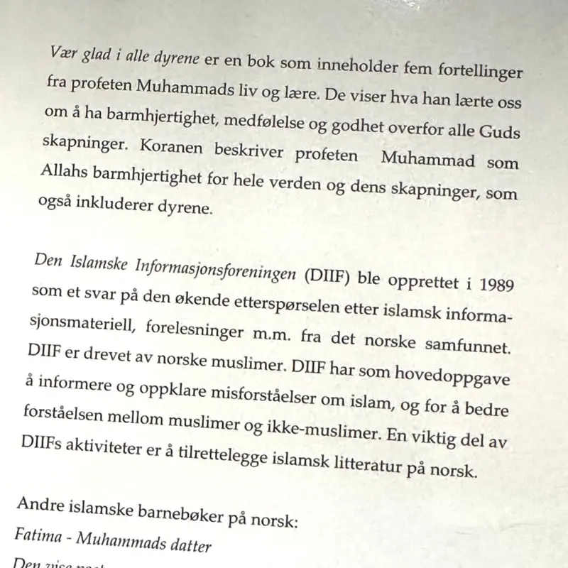 Vær glad i alle dyrene