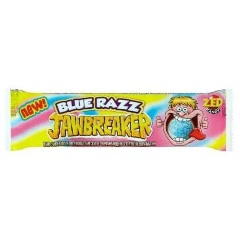 Zed Jawbreaker mit Blue Razz-Geschmack und Kaugummikern 4 Stück