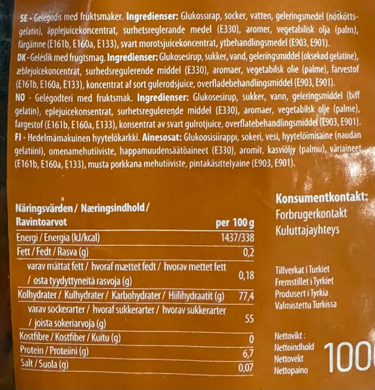 Frucht-Tiere, Jellioo, 1000g