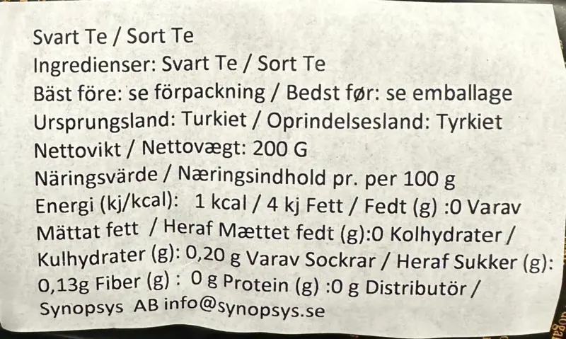 Altinbas black tea, Tyrkisk, 200g