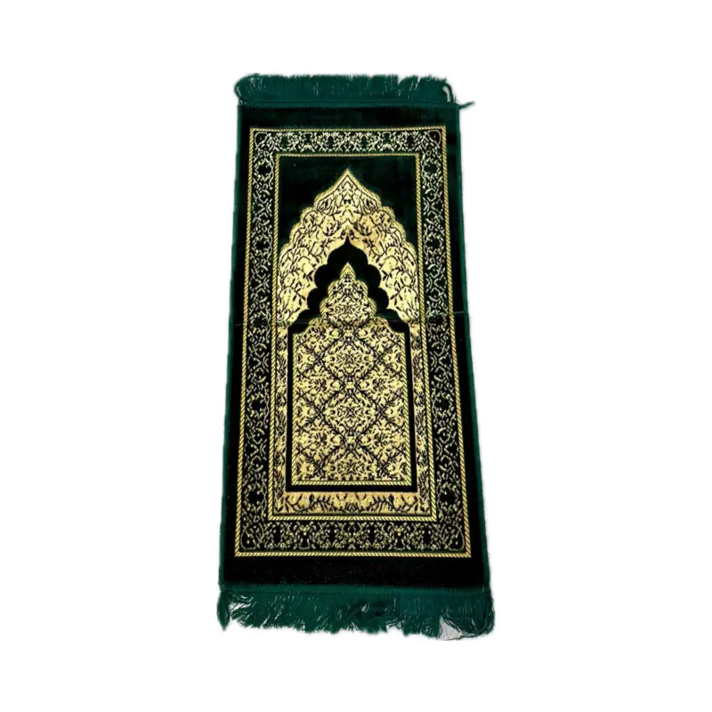 Mihrab gylden børnebedetæppe i velour