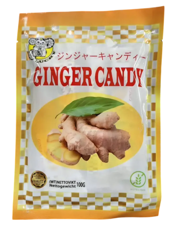 Ingefärsgodis, Lucky Kat, 100g