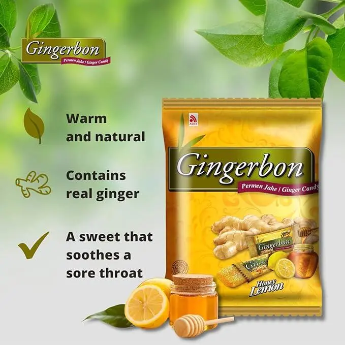 Gingerbon med honung och citron 125g