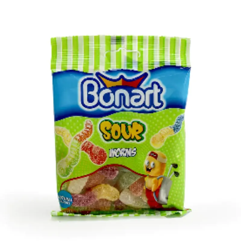Sour Worms, bonart, 80g