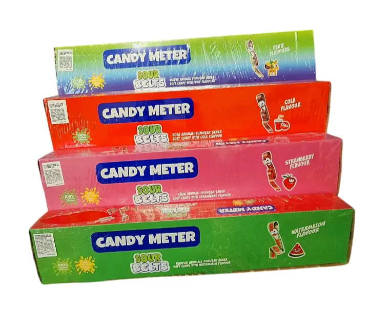 Candy Meter Sour Belt 1,35 KG, (72 st förpackade godisbitar)