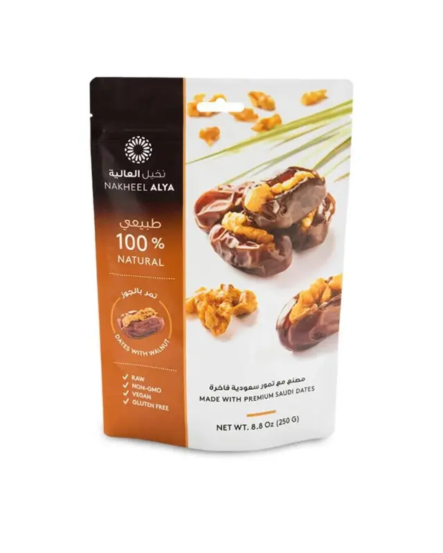 Dadler med valnødder- 250 g.