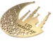 Eid Mubarak Trädekoration Guld 10 cm