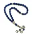 Droppformat glas Tasbih med silverdetaljer, 33 pärlor