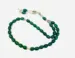Droppformat glas Tasbih med silverdetaljer, 33 pärlor