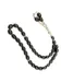 Droppformat glas Tasbih med silverdetaljer, 33 pärlor