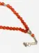 Blodapelsinfärgad Glas Tasbih med 33 pärlor