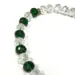 Mörkgrön & Vit Tasbih Med Glans