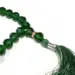 Mörkgrön & Vit Tasbih Med Glans