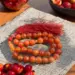 Bärnstensfärgad Tasbih i Agatsten 33 Pärlor
