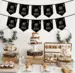 Hajj Mubarak Banner sort/guld