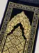 Mihrab gylden børnebedetæppe i velour