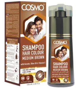 Hårfarve Shampoo - Mellembrun, Cosmo 180ml