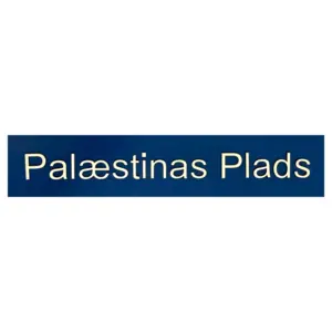 Palæstinas Plads Gadeskilt i træ, håndlavet