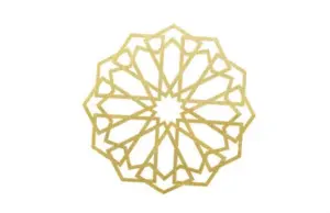 Arabesque væg dekoration i guld  (50cm)