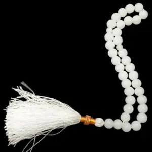 Stilvolle weiße Stein-Tasbih mit 33 Perlen