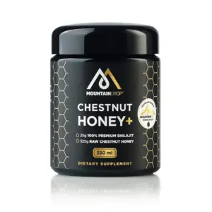 Mountaindrop Kastajne Honning med Shilajit 350 gr (bedst før juli 2026)