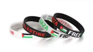 Palästina Armband Weiß/Transparent Plastik