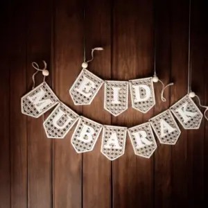 Schöne Eid Mubarak Holzgirlande