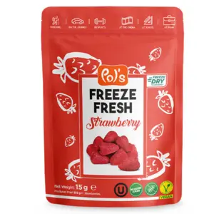 Frystørret  Jordbær Pol's 15g (Vegan)