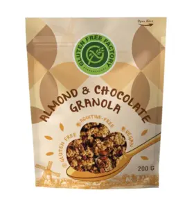 Mandel chokolade granola, Gluten Free Factory, 200g